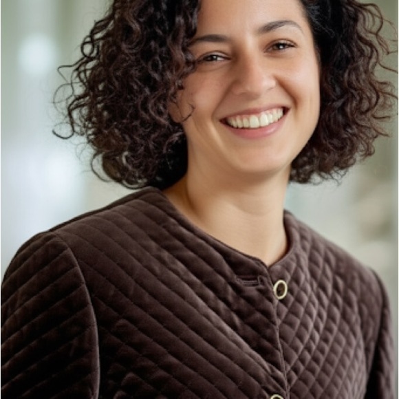 Vintage ALFRED SUNG Brown Velvet Quilted Cropped Blazer Jacket Coat - Picture 7 of 7